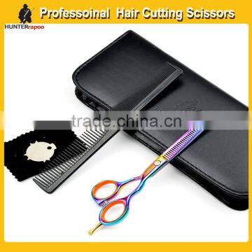 Professional Rainbow Color Hair Thinning Scissor 5.5inch,right Hand Used Barber Shear photo-2