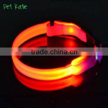 Fashion Pet Promotional Quality Nylon LED Dog Collar Wholesale