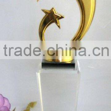 crystal and metal star trophy