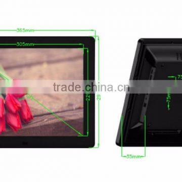 13.3" Inch trendy plastic led digital media advertising photo frame