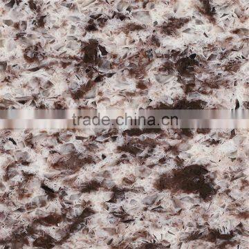 Brown And White Artificial Quartz Kitchen Counters