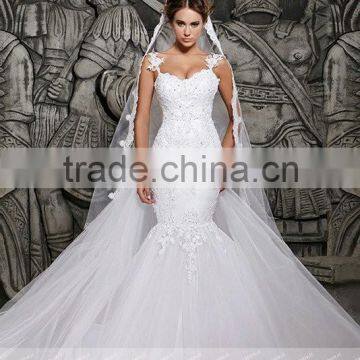 GY011 sexy fishtail sweetheart lace backless floor length vestidos