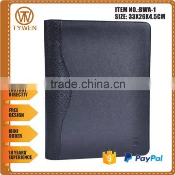 Zipper folder with 2 ring binders, business portfolio, music folder