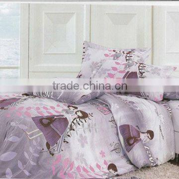70gsm microfiber bedding set/100%polyester dispersed velour /pigment print/many designs/nantong factory
