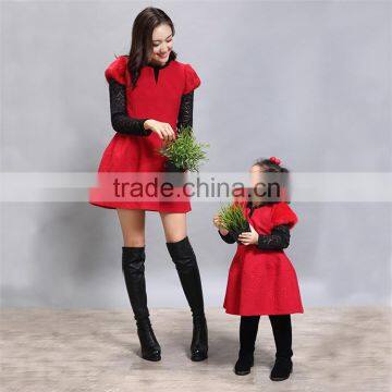 2015 latest red mother and daughter matching bathing suits