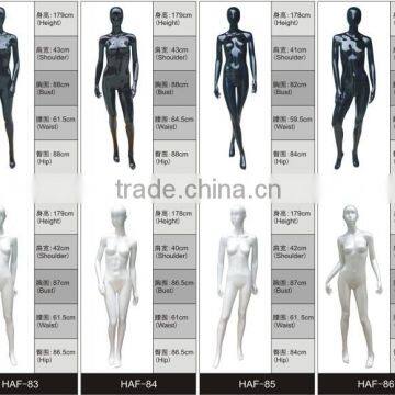 Wholesale fiberglass brand custom gun black chrome hot sex perfect girl mannequins