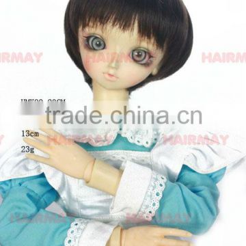 Short black doll wig