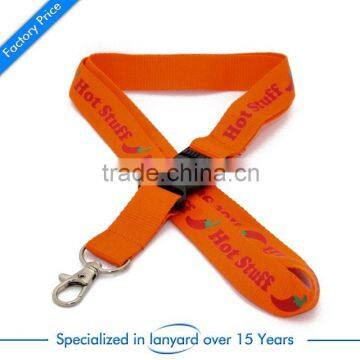 Custome made cheap polyester lanyard