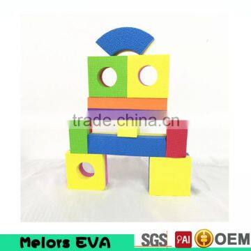 Melors bright color Environmentally soft EVA Foam Big Color foam blocks/kids building blocks organizer