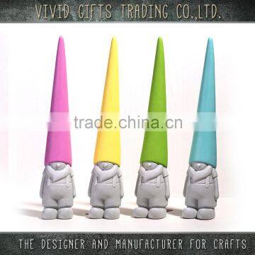 wholesale cute 3d dwarf shape custom ceramic garden decoration