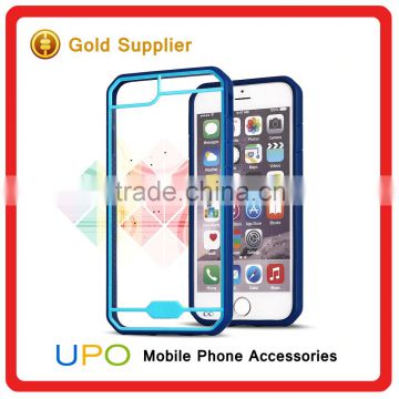 [UPO] Fancy 2 in 1 Transparent Hard Plastic PC TPU Mobile Phone Case for iPhone 6s