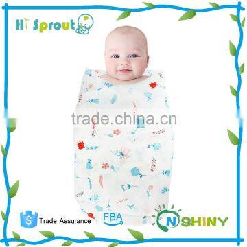 colorful printing 100% cotton soft muslin swaddle baby wrap