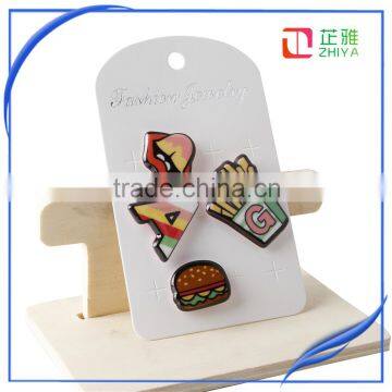 4pieces Lovely Brooch Pins Badges Fashion Cartoon Colorful Smiley Heart Star Plant Mirror Glass for Boys Girls Men Women 2016 photo-4