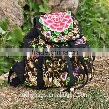 New Design Embroidery Backpack National Wind Backpack Wholesales Embroidery Canvas Shoulder Bag Backpack for Kids photo-3