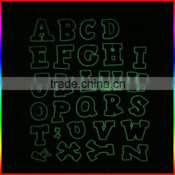 glow in the dark asphalt PVC sticker, letter luminous stickers