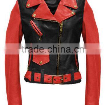 Women Leather Motorcycle Jacket