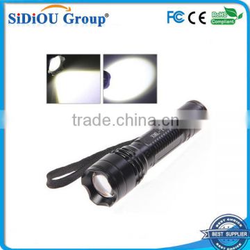 zoom led aluminum alloy flashlight