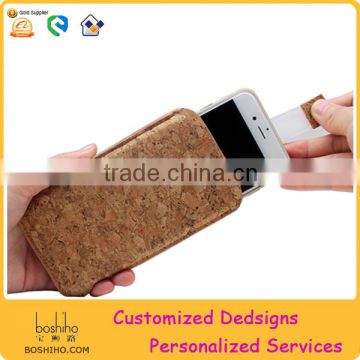 Wholesale Newest Design Portable Cork Case Phone Sleeve for iPhone6