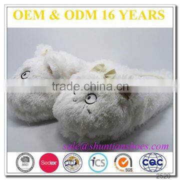 new design custom logo plush cat toy slippers