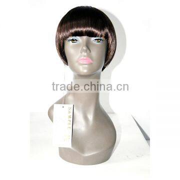 TOP SALE BEST PRICE lady short silk straight synthetic lace front wigs