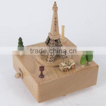 Collectible Wooden Nature Gift Musical Box Paris - Waltz Of The Flowers