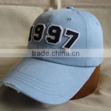 Denim cotton baseball cap with printing logo