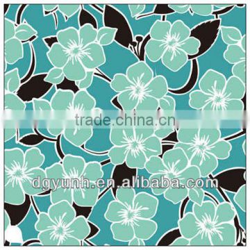 Blue Flowers Vinyl Tablecloth