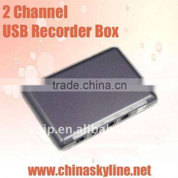 support FSK and DTMF,2 line usb phone voice recorder