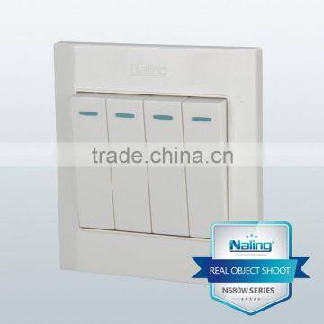 Pure White 4 Gang 2 Way Electric Wall Switch photo-2