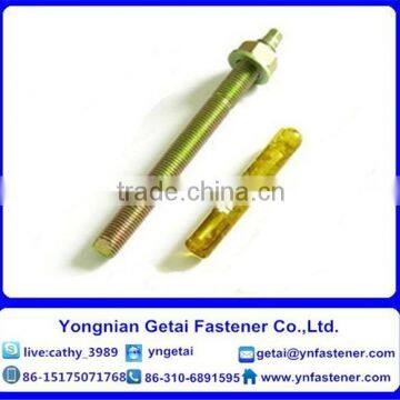 Galvanized Carbon Steel Chemical Anchor, Anchor Bolt M8-30