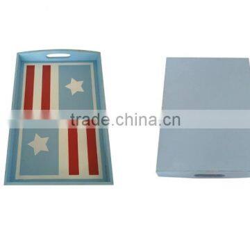 Wooden Storage Tray for Home Decoration With Printing ,wooden Plate Colletion as Gifts Display for Sale