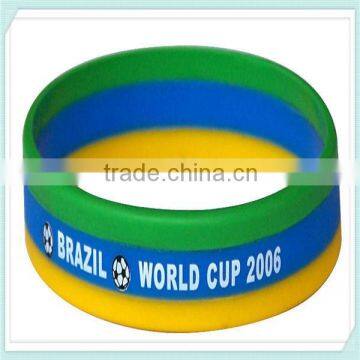 colorful brazil world cup silicone wristband