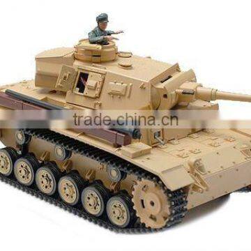 HOT!!!Airsoft 1/16 Tauch Panzer III RTR RC Battle Tank