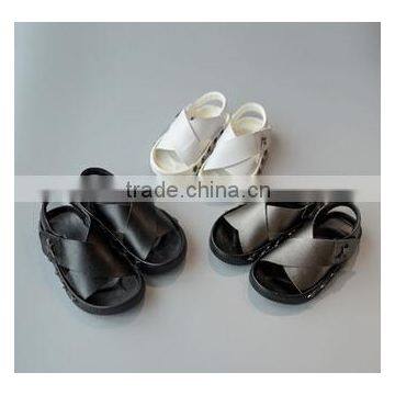 fashion child shoes silver and white leather baby shoes