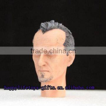 1/6 scale realistic handcraft resin man head sculpture, head bust statue