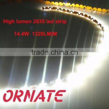 High quality S type led strip bendable ce rohs dc 12v/24v 2835 led strip