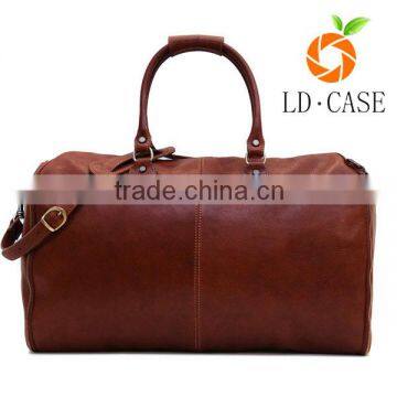 men real leather storage bag organizer trolley travel luggage bag