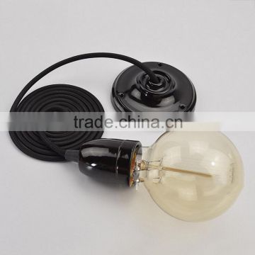 pendant light holder E27 Ceramic Lamp Socket with wire