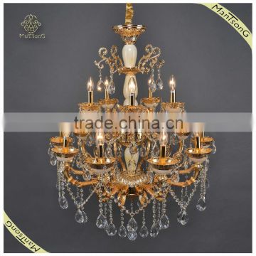 Indoor Comtemporary Style Large Crystal Chandelier Light, Hanging Candle Crystal Pendant Light