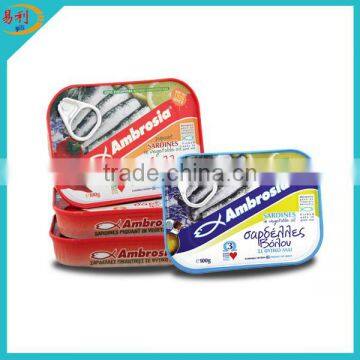 Offer canned sardines in soybean oil