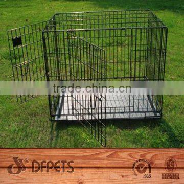 Foldable Pet Dog Cage With 2 Doors