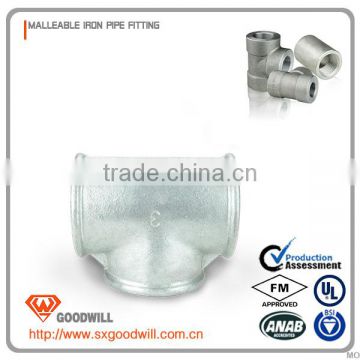 malleable cast iron pipe fittings beaded tee fitting