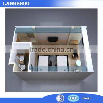 40ft container house/ finished prefab house/ container office open side