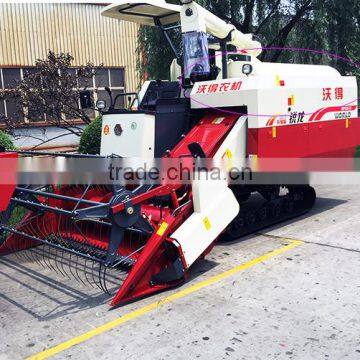 full feeding WORLD brand 88HP 4LZ-4.0E mini rice combine harvester price