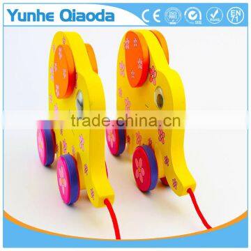 Colorful Pull Along Elephant Wooden Toy as You Pull They Make a Fun for Baby photo-6