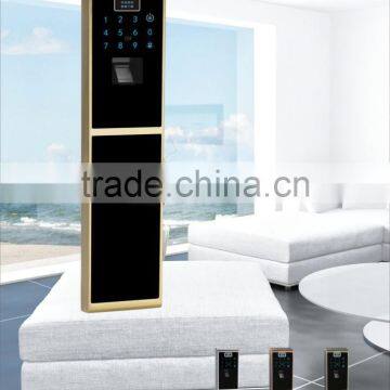 Fashion sliver smart card password door lock with hidden touch screen keypad