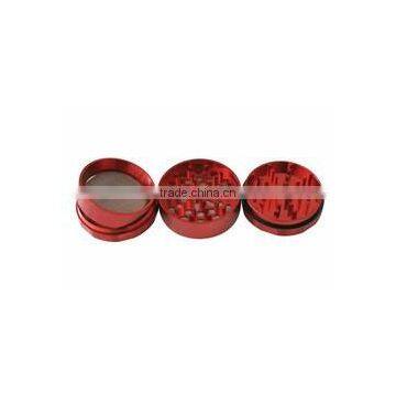 New design 4 parts red metal tobacco grinder