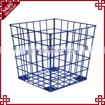 Cheap wholesale square shape wire storage basket color painting finished metal basket
