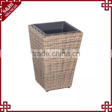 Home Goods Planter Resin Wicker Tall Square Italian Flower Pots photo-2