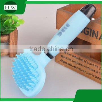 Pet Accessories Tool Plastic Long Handle Hanging Cat Dog Pet Bath Massage Hair Removal Grooming Slicker Brush Comb photo-5